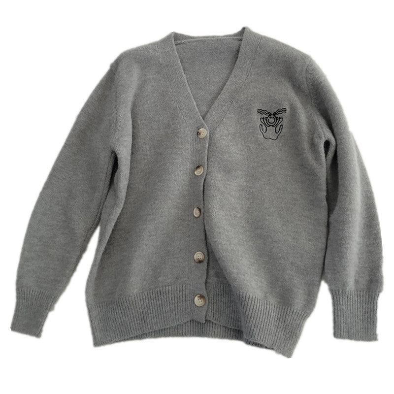 Lazy, kleine Strickjacken mit V-Ausschnitt, Pullover mit lockerem Design 1432 