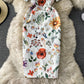 Square neck bubble sleeve slim print buttock dress  3161