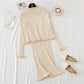 Small fragrance slim fit bag hip cloak shawl wool dress knee two piece suit  2349