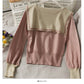 New bow V-neck contrast stitching women's T-shirt  1948