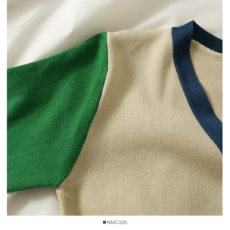 Hong Kong Vintage contrast stitched single breasted cardigan top women's  2025
