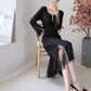 New women's dress with waist closed to show thin temperament French mesh super fairy fishtail  2130
