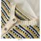 Vintage contrast stitched striped single breasted cardigan sweater  1869
