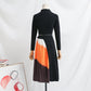 High end light luxury French style small fragrance pleated skirt  2396