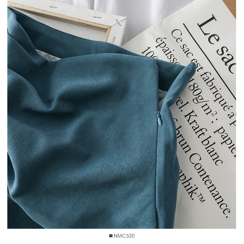 Irregular Ruffle ruffled Hip Wrap Skirt  2617