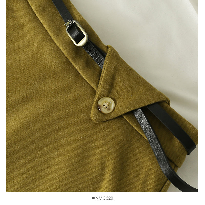 Einfarbiger, vielseitiger Tweed-Rock in A-Linie 2616