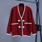 Cardigan, pull ample, haut boutonné en corne 1402