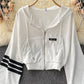 Herbst neue kurze Strickjacke Mantel Damen Casual Top 1545