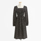 New dress long sleeve age reducing temperament floral skirt  2266