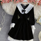 Cute A line long sleeve dress fashion dress  1306