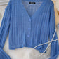 Knitted cardigan thin hook flower hollow out long sleeve  1583