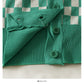 Plaid short single breasted long sleeved cardigan  1855