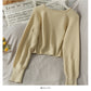 French minority front short back long Pullover Sweater women  1700