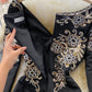 Sequin embroidered Hepburn slim fit Hip Wrap long skirt  3252
