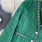 Xiaoxiangfeng tweed woven coat green coat  1657