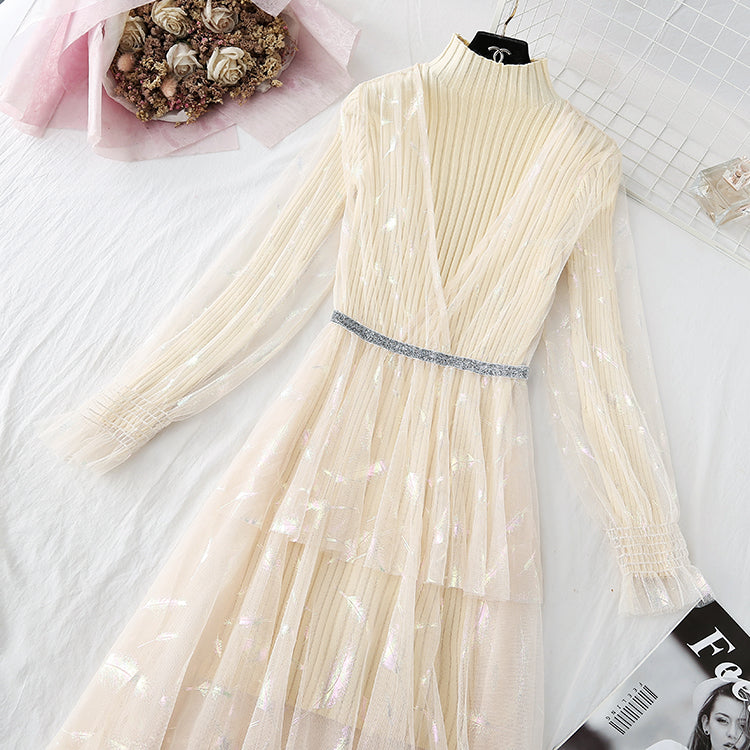 Super fairy foreign style feather mesh princess skirt  2258
