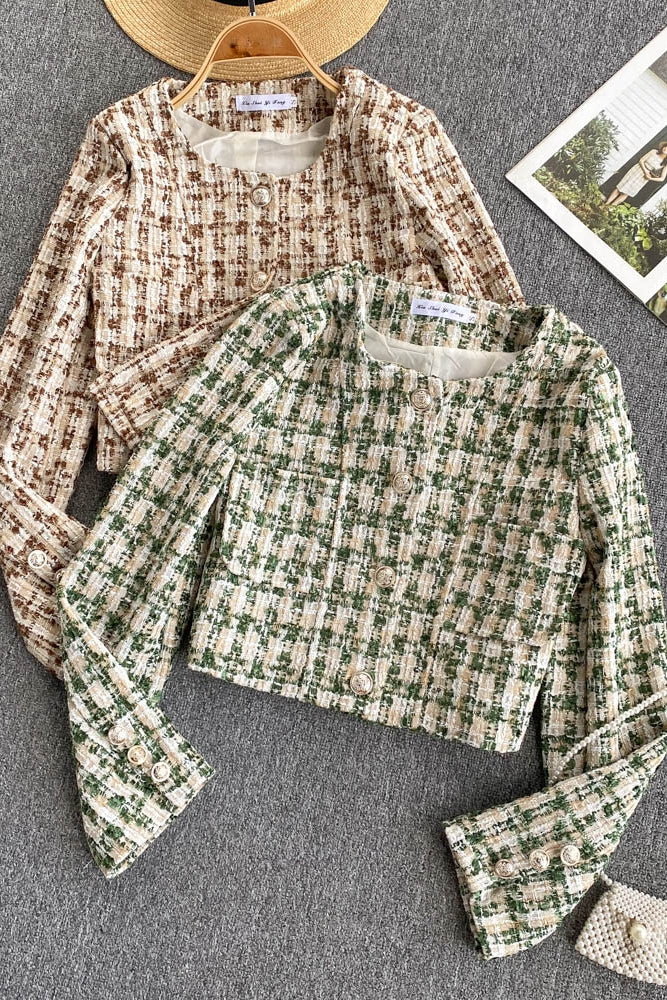 Manteau court parfumé rétro petit modèle 1521