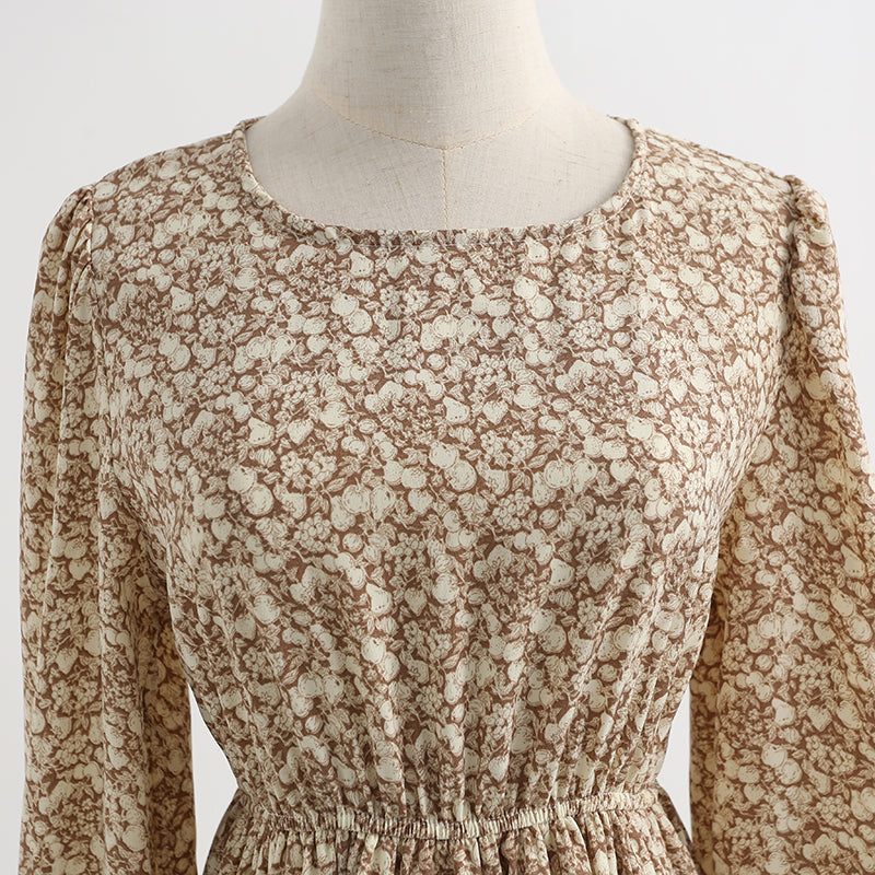 Vest floral dress foreign style aging fashion suit skirt two-piece set  2429