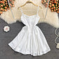 High waist thin bud dress aging sweet fluffy A-line skirt short skirt  3120