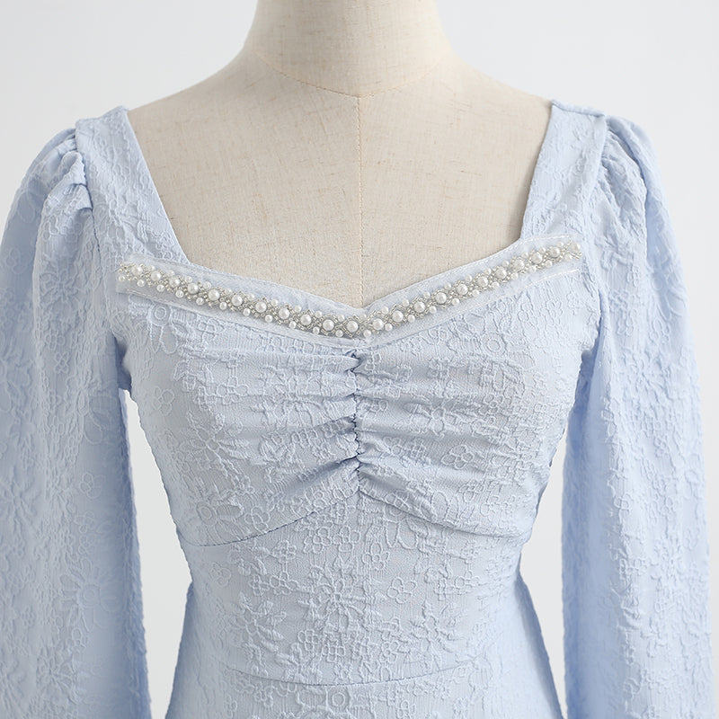 French white first love sweet temperament dress  2156