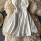Low cut Strapless A-line skirt suspender dress  2928