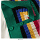 Eleganter einreihiger dünner Damenpullover mit Farbstreifen 1788