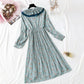 Vintage Floral Chiffon Dress  2193