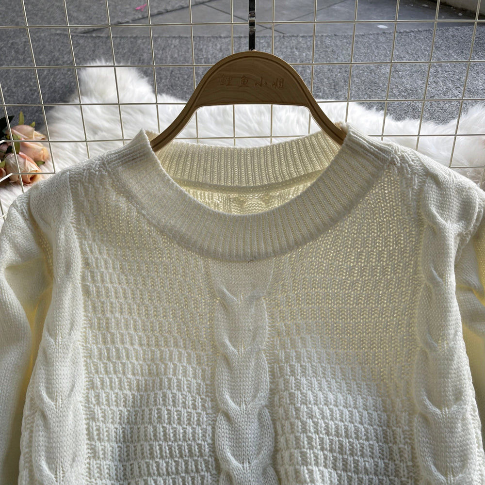 Herbst und Winter neuer kurzer Pullover Pullover Top 1623