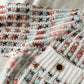 Loose crew-neck knit, striped single-breasted cardigan long-sleeved top  1445
