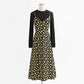Floral skirt corduroy suspender dress women's two-piece suit  2177