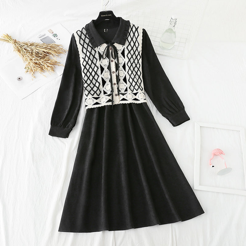 The New Retro waistband is slim, and the two-piece waistcoat skirt is over the knee  2195