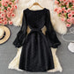 Round neck waist Ruffle Dress  3003