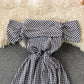 French Kikyo first love Plaid Dress  3066