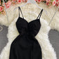 New small suspender low cut dress  2936