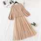Suit bubble sleeve fairy suspender mesh skirt fashion two-piece set  2146