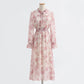 New gentle lace up long sleeve dress small and fresh  2218