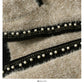 Hong Kong style retro nail bead medium long cardigan loose Long Sleeve Jacket Women  2042