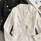Early autumn retro small fragrant wind tweed coat  1554