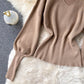 Women's sweater with half high neck design  1604