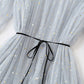 Sequin lace mesh dress women's autumn and winter loose bottomed doll dress  2173