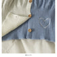 French minority color contrast stitched single breasted sweater for women  1931
