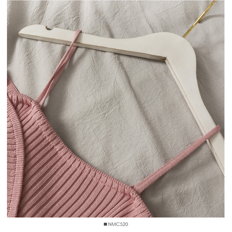Women's Cross V-Neck long sleeve short waist knit  1698