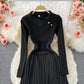 Temperamentvolles Damenkleid mit schmaler Taille und elastischem Faltenkleid 2907