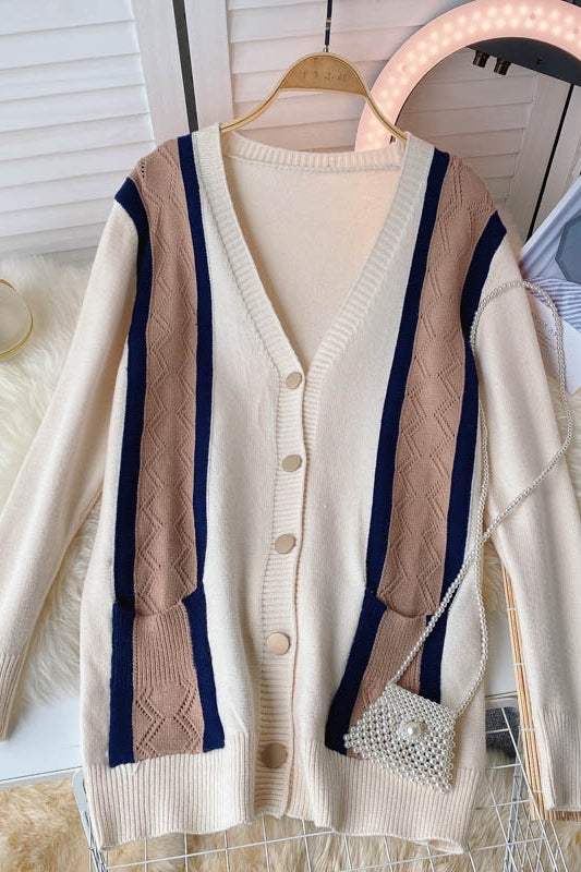 Strickjacke im britischen College-Stil für Damen Herbst 1601