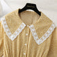 French tea break lace doll neck pleated fairy Chiffon Skirt  2262