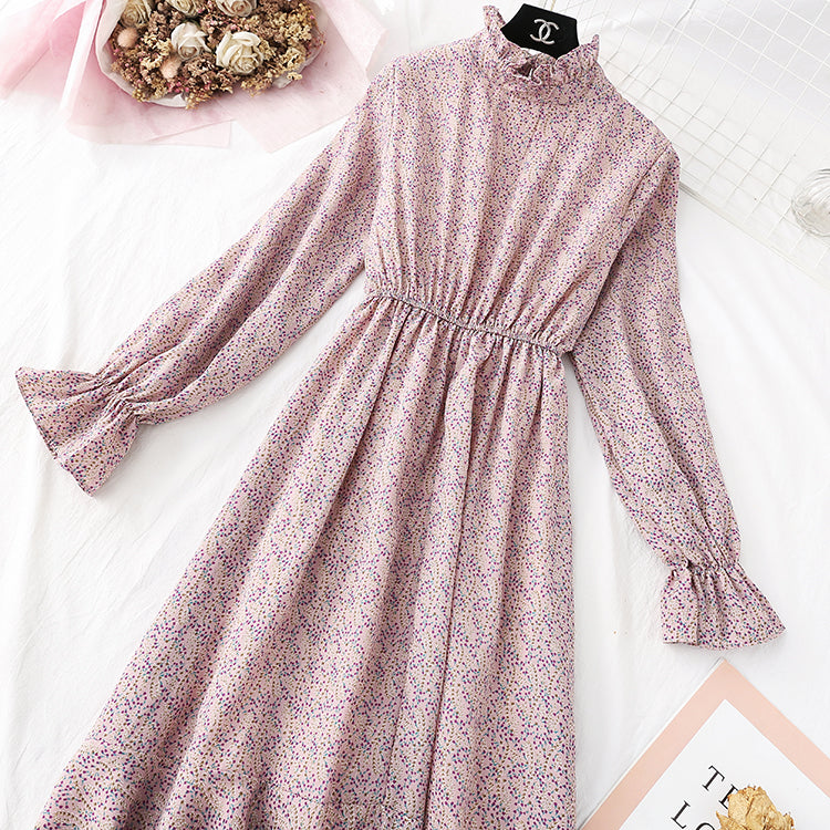 French retro interior with bottoming, plush and thickened Chiffon Skirt  2366