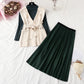 New bottomed shirt temperament pleated skirt three piece set  2206