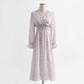 Long sleeved chiffon skirt Floral Dress  2158