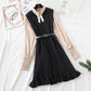 Knitted vest dress children's shirt fashion vest skirt sweater skirt two piece set  2350