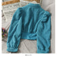 Korean minority corduroy short lapel jacket  2084